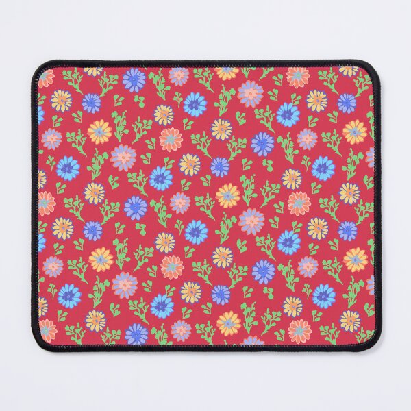 Item preview, Fun Flowers Half-Drop on Red da354e designed and sold by Art in My Loft.