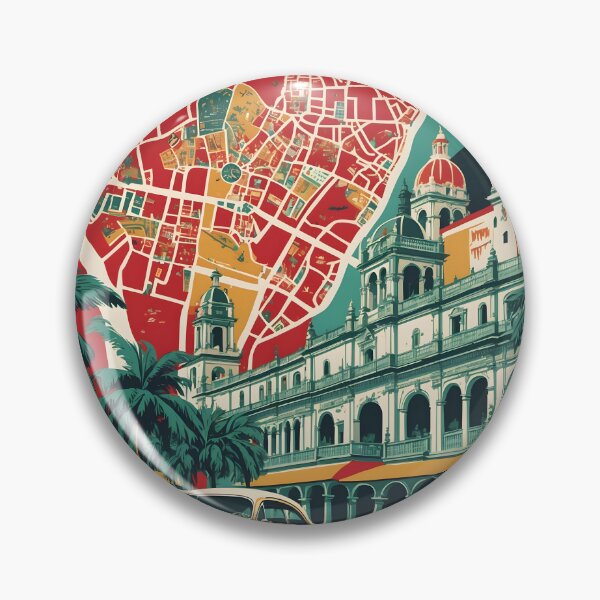 Item preview, Venustiano Carranza Chiapas Mexico 1950s Vintage Travel Tourism Map designed and sold by TravelersGems.