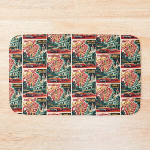 Item preview, Venustiano Carranza Chiapas Mexico 1950s Vintage Travel Tourism Map designed and sold by TravelersGems.