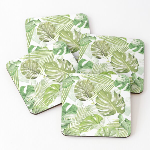 Item preview, Lush Green Tropical Leaf Pattern designed and sold by Cuddle Cloud Creations .