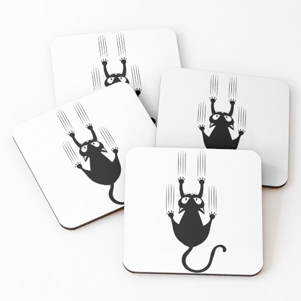 Item preview, clinging black cat designed and sold by YONKO STORE.