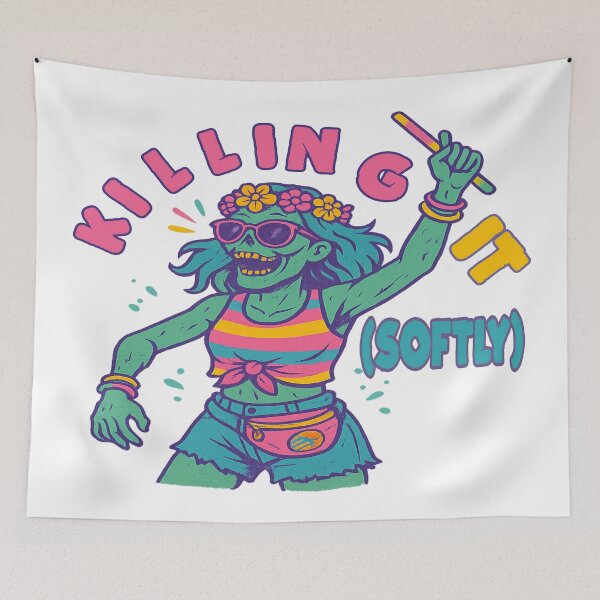 Item preview, Killing It (Softly) – Funny Summerween Zombie Vibes designed and sold by Rajasekar.