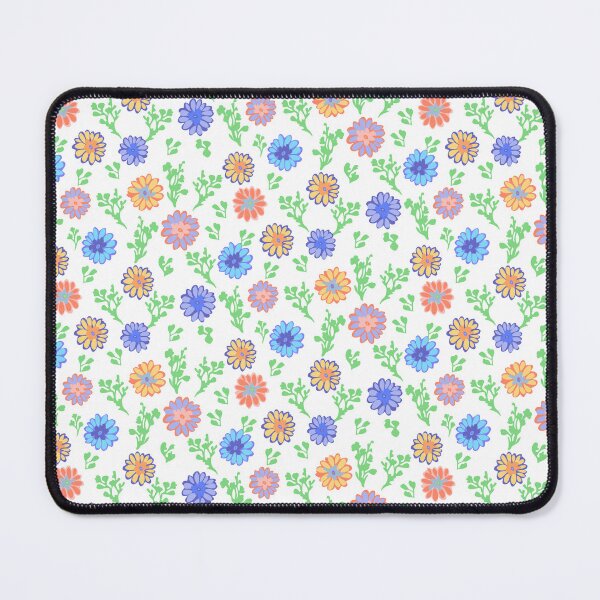 Item preview, Fun Flowers Half-Drop on White designed and sold by Art in My Loft.