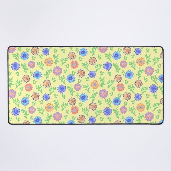 Item preview, Fun Flowers Half-Drop on Soft Yellow fefcb1 designed and sold by Art in My Loft.