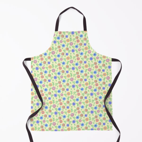 Item preview, Fun Flowers Half-Drop on Buttercream designed and sold by Art in My Loft.