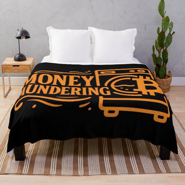 Item preview, Money Laundering Bitcoin Shirt – Bold Crypto Typography designed and sold by WAUZ.