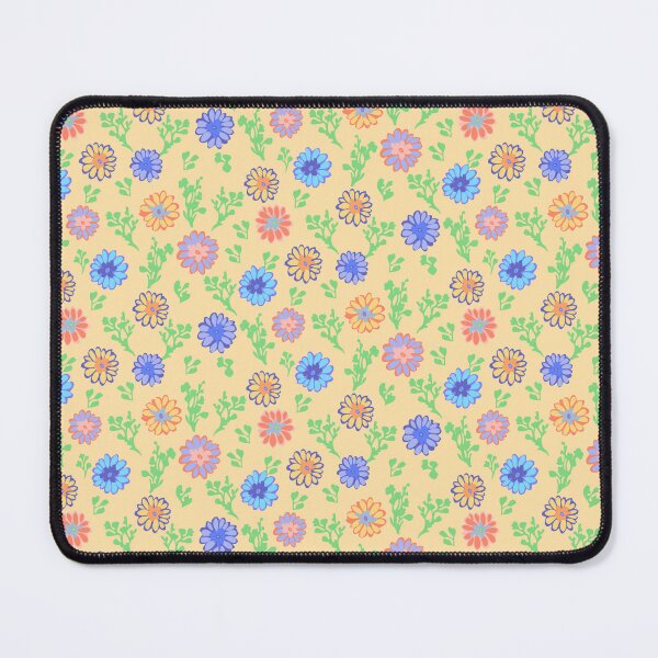 Item preview, Fun Flowers Half-Drop on Soft Orange fde1a9 designed and sold by Art in My Loft.