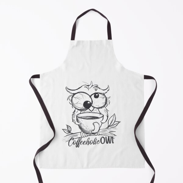 Item preview, Coffeeholic owl sketch designed and sold by hdesignEG.