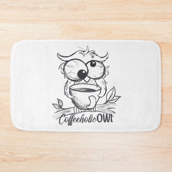 Item preview, Coffeeholic owl sketch designed and sold by hdesignEG.