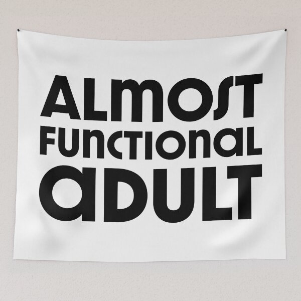 Item preview, Almost Functional Adult - Black designed and sold by sillyjess.