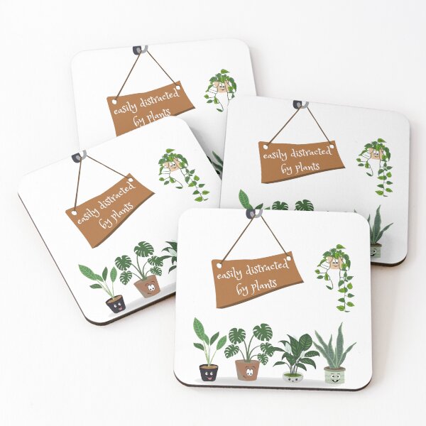 Item preview, easily distracted by plants cute plant cartoon designed and sold by RedOrBlueIts4U.