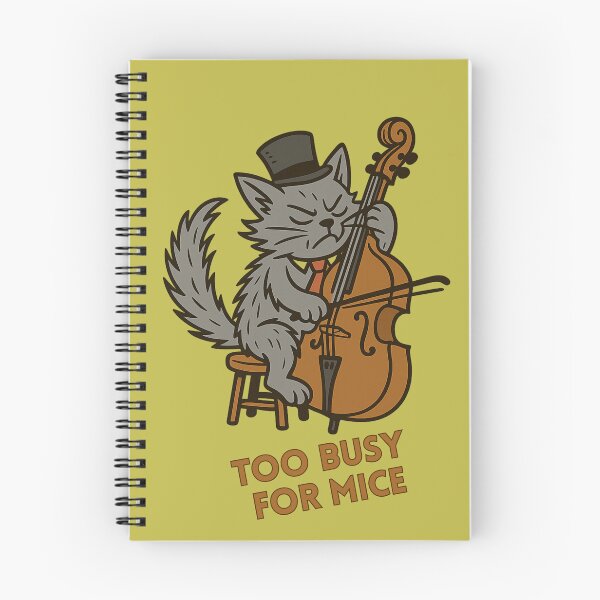 Item preview, Cat Playing Double Bass Too busy for mice designed and sold by Meandmyshop.