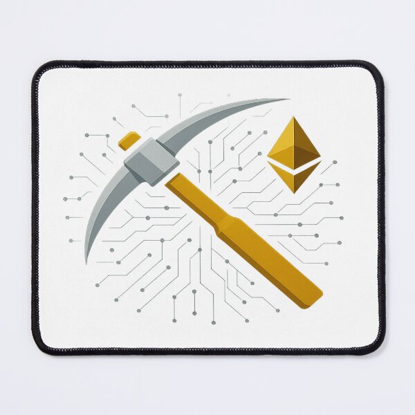 Item preview, Ethereum to the Moon – Digital Mining Pickaxe Crypto Art | ETH $10K Trend 2025 designed and sold by artist-for-you.