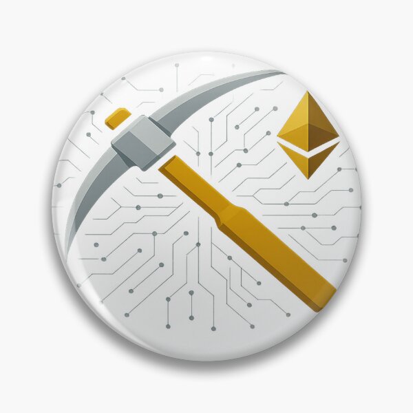 Item preview, Ethereum to the Moon – Digital Mining Pickaxe Crypto Art | ETH $10K Trend 2025 designed and sold by artist-for-you.