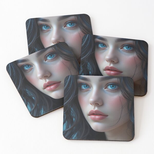 Item preview, Blue-Eyed Beauty: A Captivating Portrait ? designed and sold by chintee.