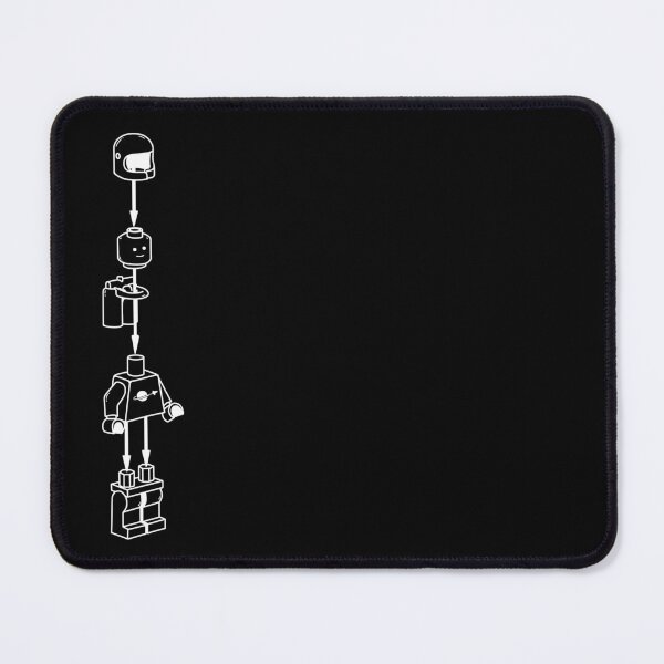 Item preview, Brick Spaceman Instructions Minimalist Line Art (White) designed and sold by LDBW.