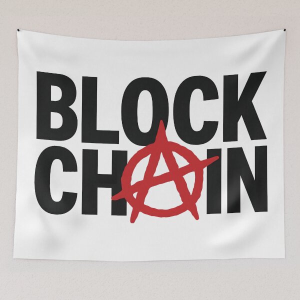Item preview, Blockchain Anarchy Shirt – Red A on White Crypto Minimalist designed and sold by WAUZ.