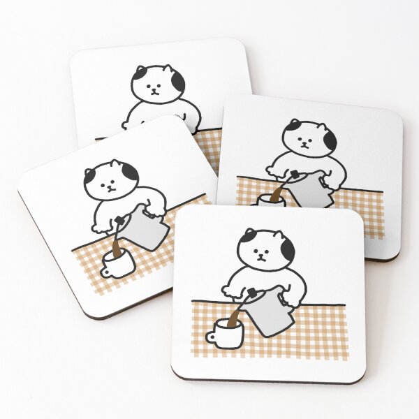 Item preview, a Cat making coffee designed and sold by superbaechoo.