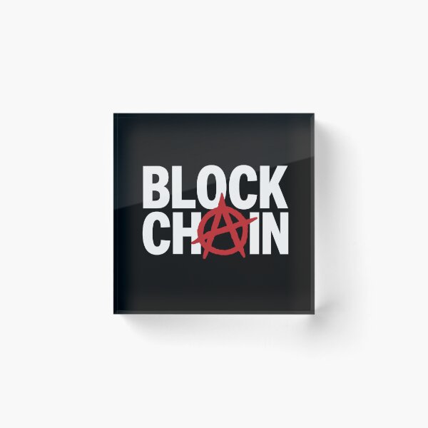 Item preview, Blockchain Anarchy Shirt – Red A on Black Crypto Design designed and sold by WAUZ.