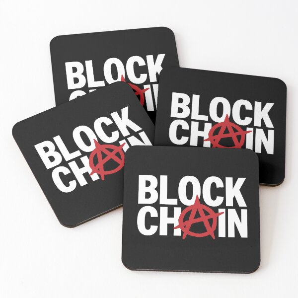 Item preview, Blockchain Anarchy Shirt – Red A on Black Crypto Design designed and sold by WAUZ.