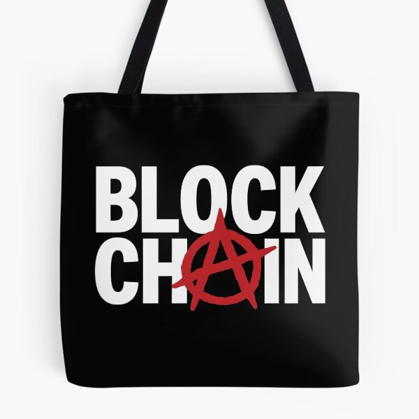 Item preview, Blockchain Anarchy Shirt – Red A on Black Crypto Design designed and sold by WAUZ.