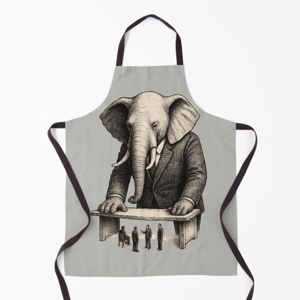 Item preview, Elephant in Charge – Surreal Political Power Animal Illustration designed and sold by Shoot-The-Moon.