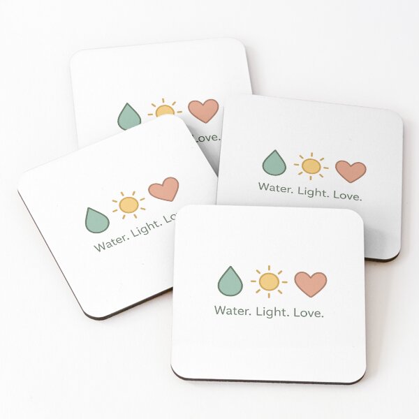 Item preview, Water. Light. Love. – Minimalist Plant Care Quote Design designed and sold by Aube11.