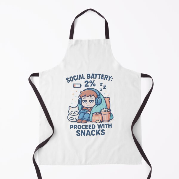 Item preview, Social Battery Low – Proceed With Snacks designed and sold by RANShopX.