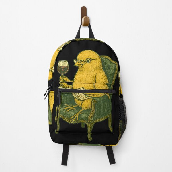 Item preview, Sophisticated Bird – Wine-Loving Canary in Armchair Reading designed and sold by Shoot-The-Moon.