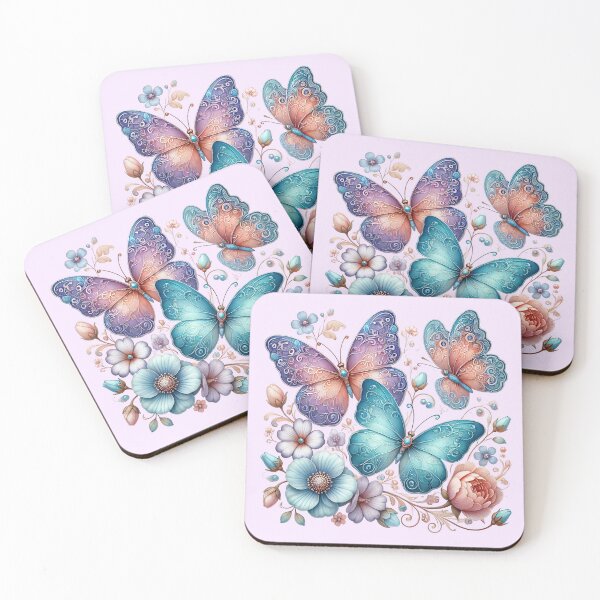 Item preview, Fantasy butterflies with a flower background designed and sold by LoneAngel.
