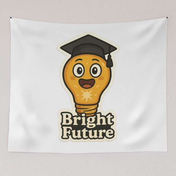 Item preview, Bright Future Graduation Art designed and sold by Trendy Sticker & Merch Collection - Express Yourself.