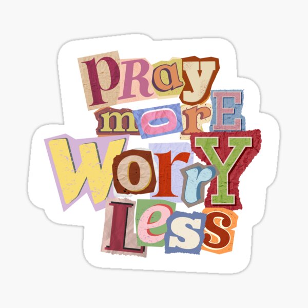Item preview, Pray More Worry Less - Scrapbook Letters designed and sold by Adventures Amidst Chaos.