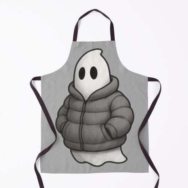 Item preview, Cool Ghost in Puffer Jacket – Funny Cozy Halloween Design designed and sold by Shoot-The-Moon.
