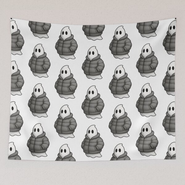 Item preview, Cool Ghost in Puffer Jacket – Funny Cozy Halloween Design designed and sold by Shoot-The-Moon.