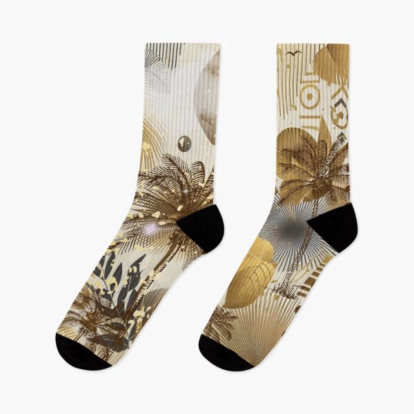 Item preview, Elegant Gold Tropical Jungle Pattern | Botanical Palm Leaves Design designed and sold by Sugar Wisdom .
