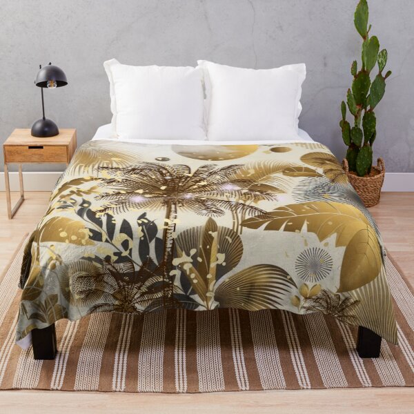 Item preview, Elegant Gold Tropical Jungle Pattern | Botanical Palm Leaves Design designed and sold by Sugar Wisdom .