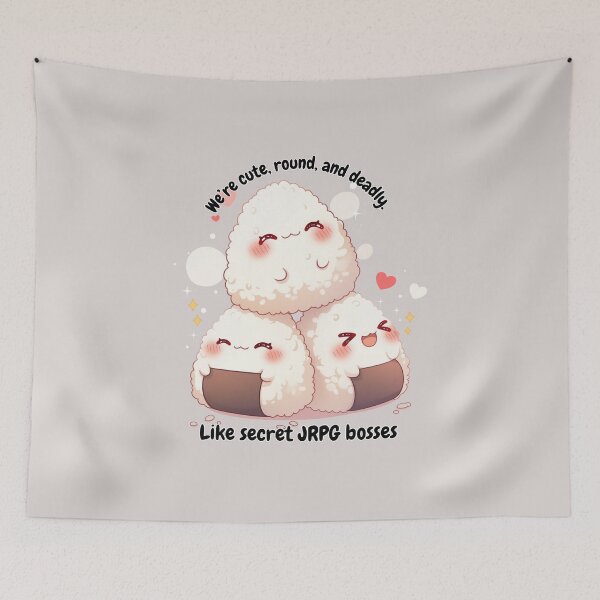 Item preview, Onigiri Family – Secret JRPG Bosses in Disguise designed and sold by CaosCreativo-cr.