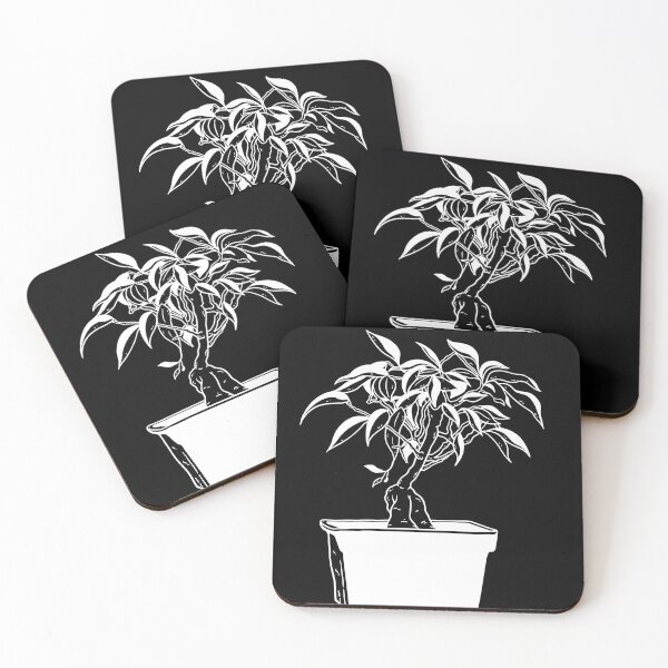Item preview, Potted Plant Minimalist Line Art (White) designed and sold by LDBW.