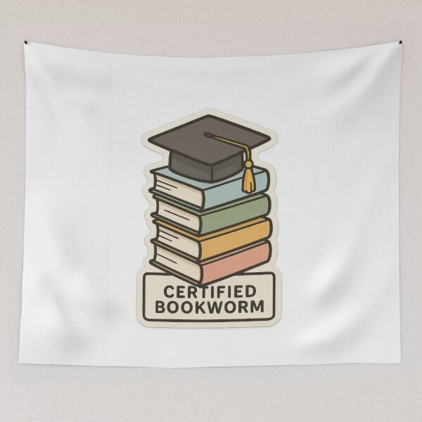 Item preview, Certified Bookworm Graduation Sticker designed and sold by Trendy Sticker & Merch Collection - Express Yourself.