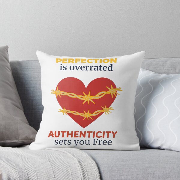 Item preview, PERFECTION is overrated Authenticity sets you free designed and sold by rebuZZ-Apparels-The Minimalistic Buzz.