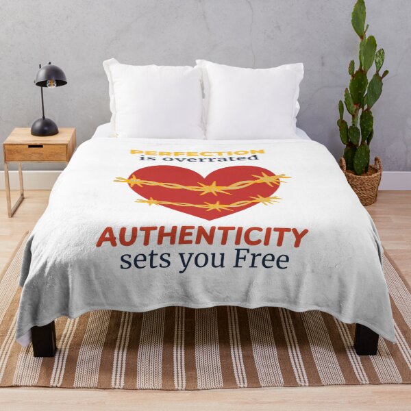 Item preview, PERFECTION is overrated Authenticity sets you free designed and sold by rebuZZ-Apparels-The Minimalistic Buzz.