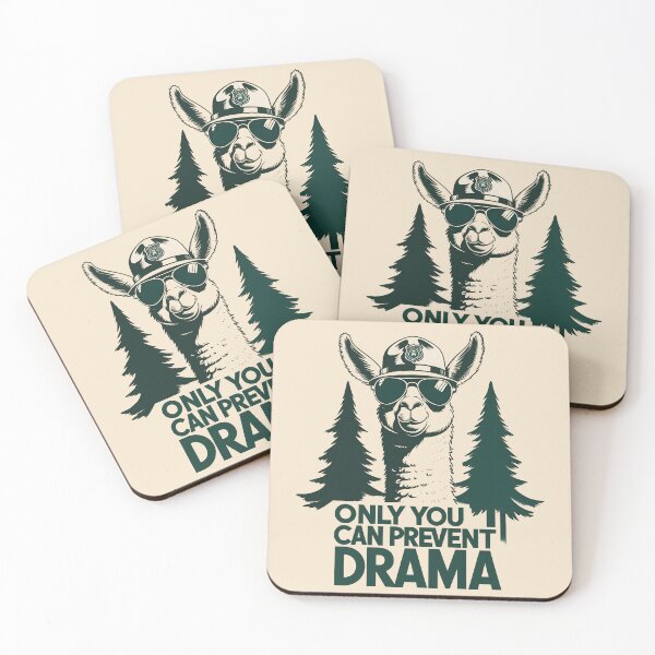 Item preview, Only You Can Prevent Drama Forest Ranger Llama  designed and sold by KateLeap.