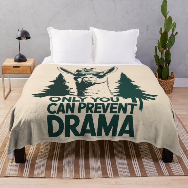 Item preview, Only You Can Prevent Drama Forest Ranger Llama designed and sold by KateLeap.