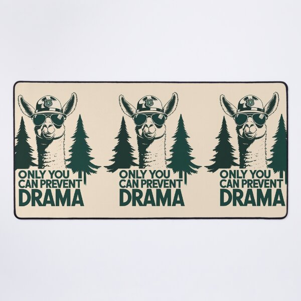 Item preview, Only You Can Prevent Drama Forest Ranger Llama  designed and sold by KateLeap.