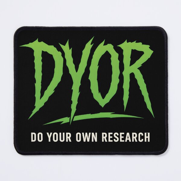 Item preview, DYOR Crypto Shirt – Green Slasher Font “Do Your Own Research” Meme designed and sold by WAUZ.