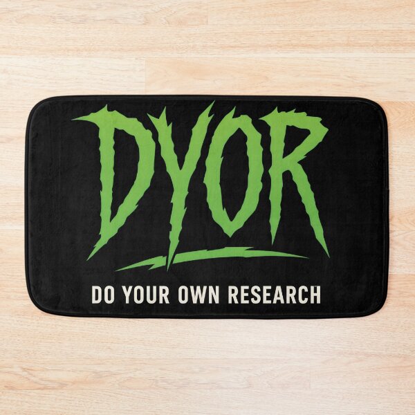 Item preview, DYOR Crypto Shirt – Green Slasher Font “Do Your Own Research” Meme designed and sold by WAUZ.