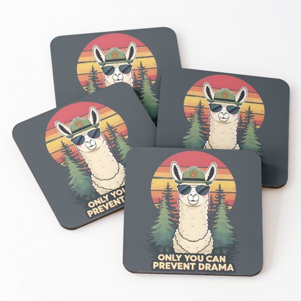 Item preview,  Retro Llama Sunset Only You Can Prevent Drama  designed and sold by KateLeap.