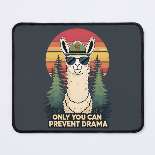 Item preview, Retro Llama Sunset Only You Can Prevent Drama designed and sold by KateLeap.