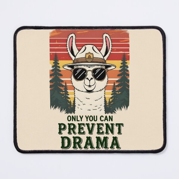 Item preview, Only You Can Prevent Drama Llama Retro Sunset designed and sold by KateLeap.