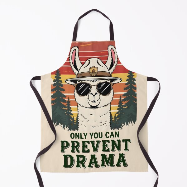 Item preview, Only You Can Prevent Drama Llama Retro Sunset designed and sold by KateLeap.